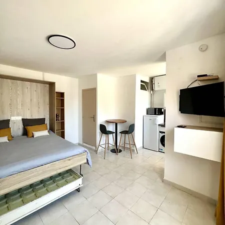 Studio, à 80 Mètres De La Plage, Rénové, Climatisé, Confort Апартаменты Нарбонн-Пляж
